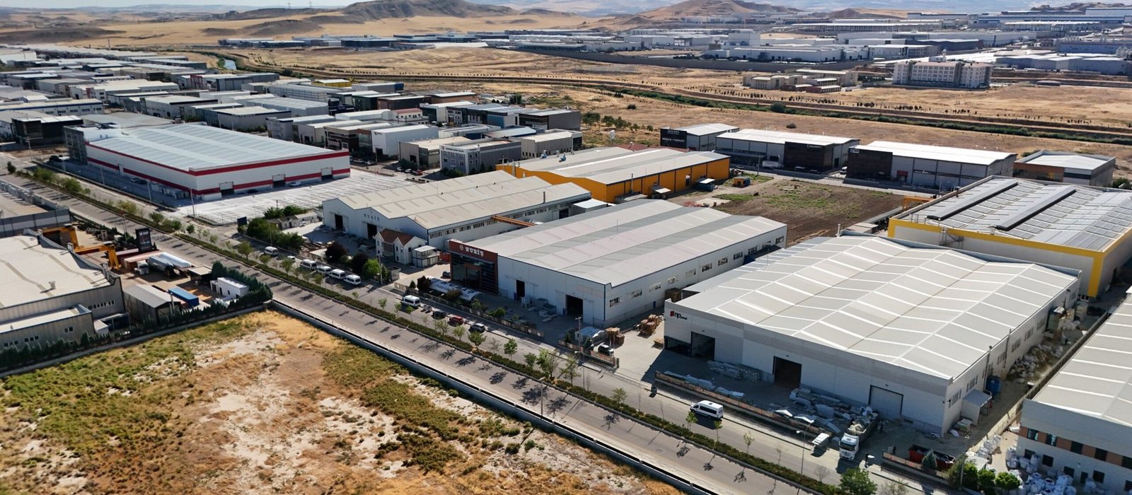Nuriş Prefabrik'in Başkent OSB'deki dört üretim tesisi — havadan genel görünüm